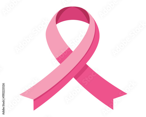 A single awareness  ribbon pink color vector