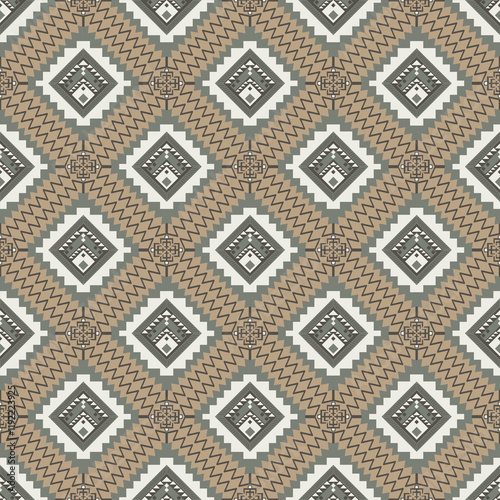 American tribal ethnic native pattern seamless.Traditional Navajo,Aztec,Apache,Southwest and Mexican style fabric pattern.Abstract vector motif pattern.For fabric,clothing,blanket,woven,wrap,decorate.