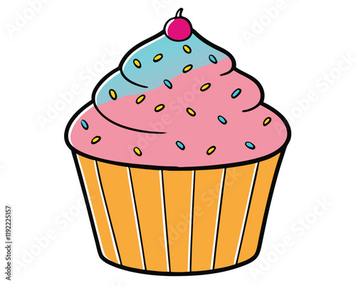 cupcake vector icon,cupcake vector illustration