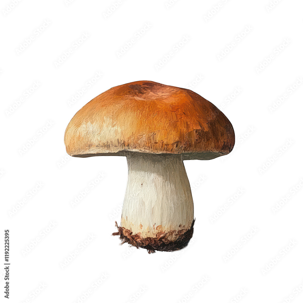 Single boletus mushroom isolated on transparent background Single boletus mushroom isolated on transparent background