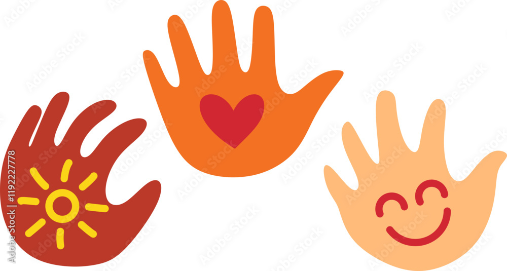Obraz premium Kindness Hand Illustration