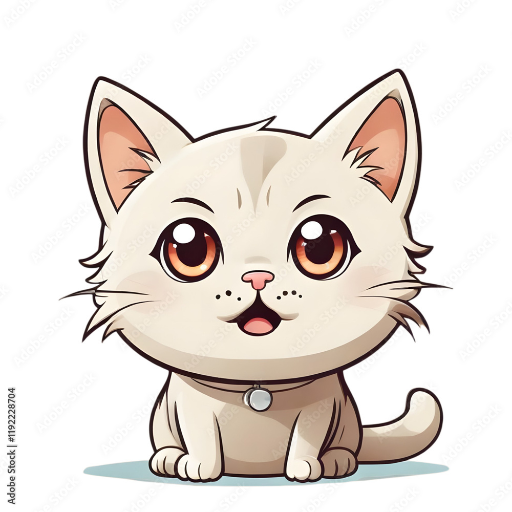Fototapeta premium The kitten has a light brown body doll