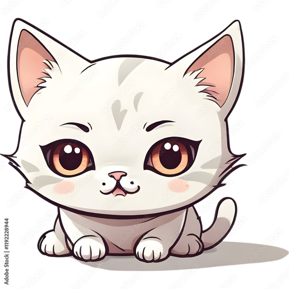 Obraz premium The kitten has a light brown body doll