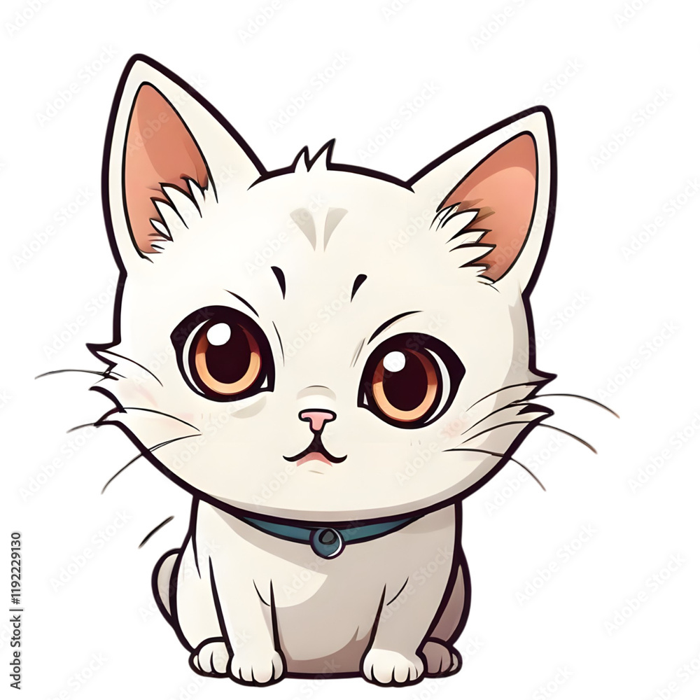 The kitten has a light brown body doll The kitten has a light brown body doll