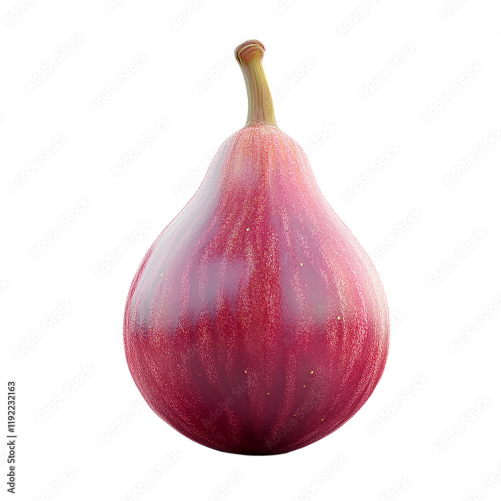 Fototapeta premium A Single, Vibrant Fig: A Close-Up Study of Nature's Sweetness