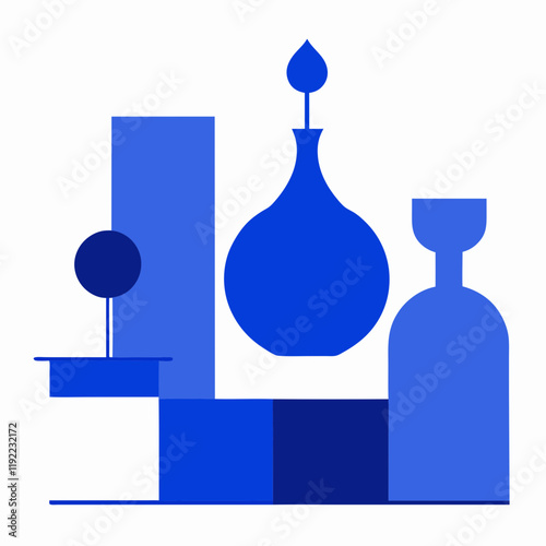 blue glass bottles