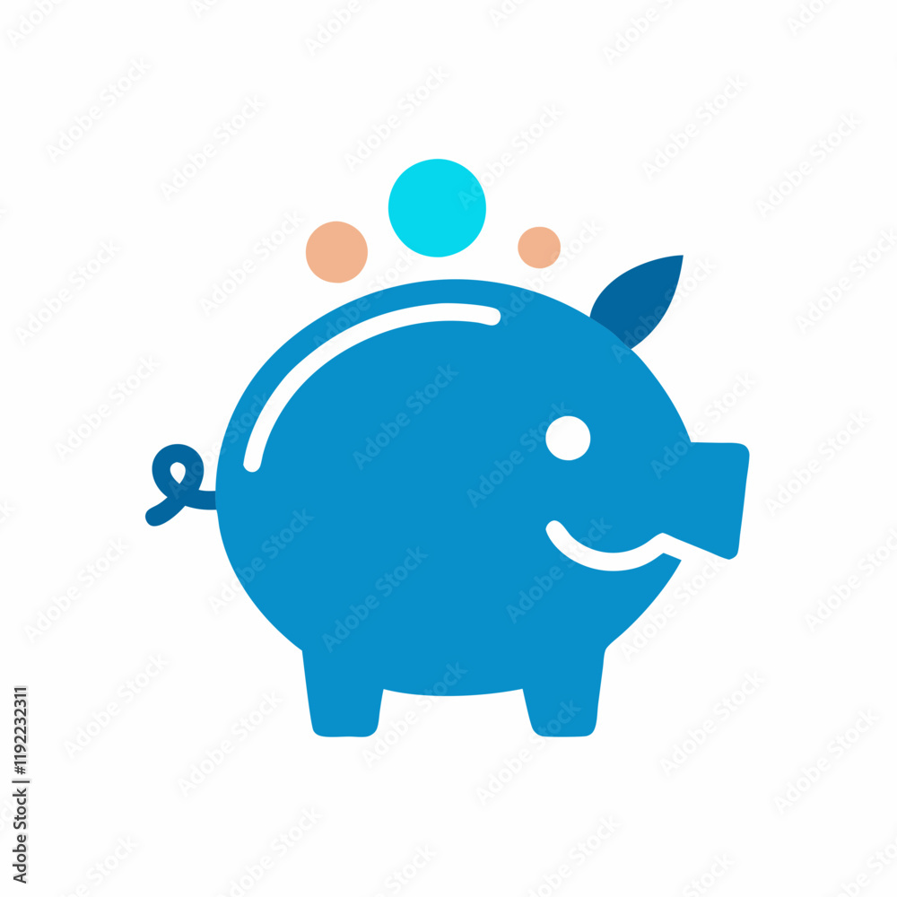 Creative logo for a financial app using the piggy bank icons Creative logo for a financial app using the piggy bank icons