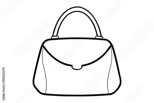 Vanity Bag Silhouette Icon on Clean White Background