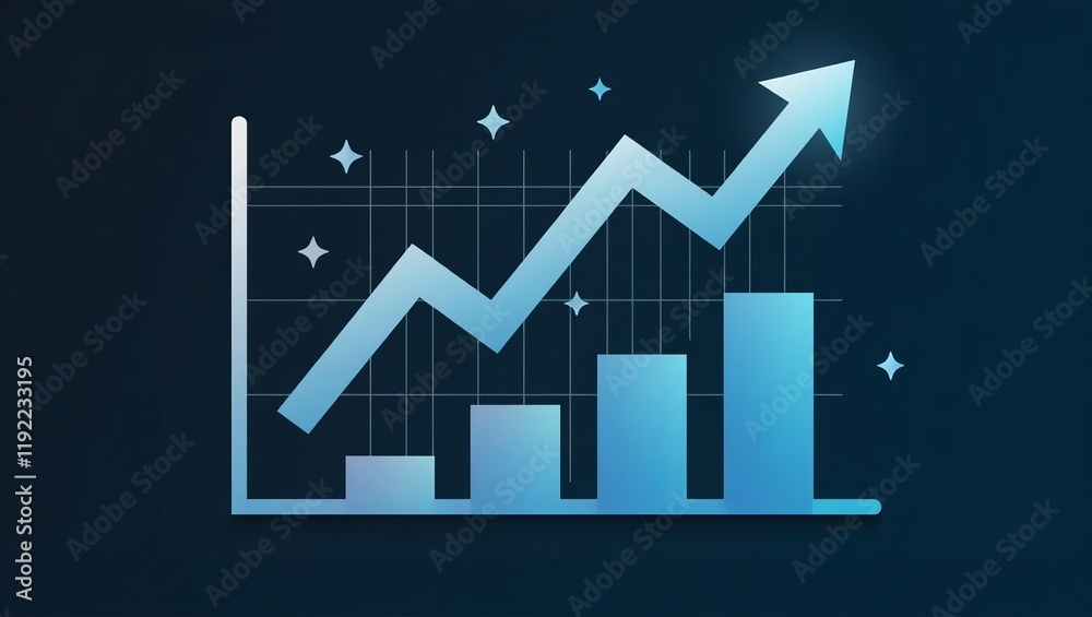 Obraz premium Illustration of a graph about growth