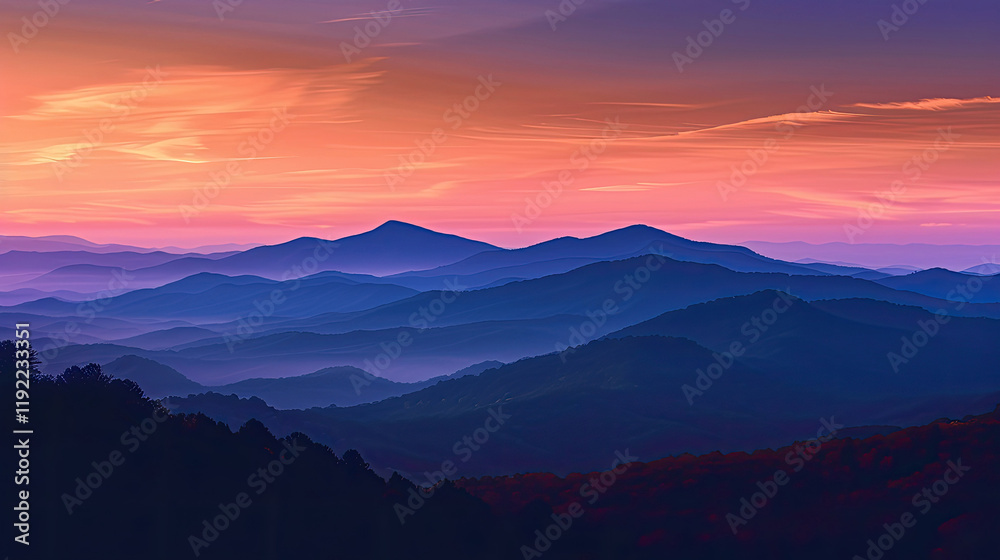 The golden light of the rising sun illuminates the rugged mountains, creating a stunning contrast with the misty valleys The golden light of the rising sun illuminates the rugged mountains, creating a stunning contrast with the misty valleys