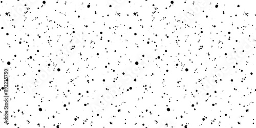 Paint splatter sprinkle vector seamless pattern. Black splashed ink spray backdrop. Monochromatic sprinkled watercolor dribble. Drizzled paint texture. Dirty liquid sprinkles. Film grain effect print