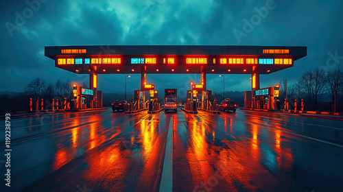Highway toll station