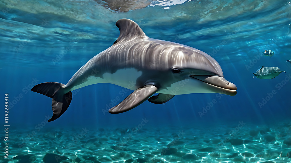 Fototapeta premium The whalw under of the water