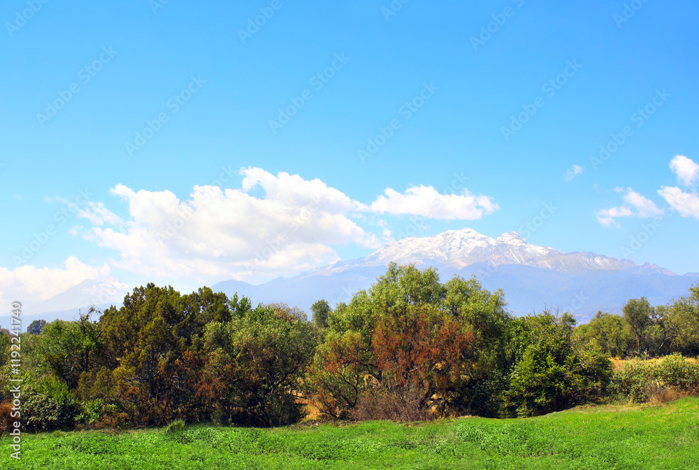 Beautiful landscape with mountains near to Mexico city. Idyllic mountain scenery, Mexico Beautiful landscape with mountains near to Mexico city. Idyllic mountain scenery, Mexico