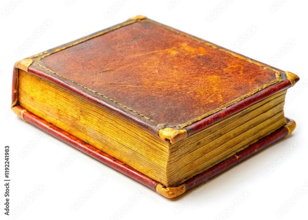 A retro library book, its aged cover sharply detailed, vintage design, and antique charm isolated. A retro library book, its aged cover sharply detailed, vintage design, and antique charm isolated.