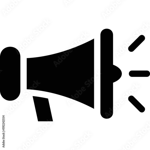 Simple vector icon megaphone