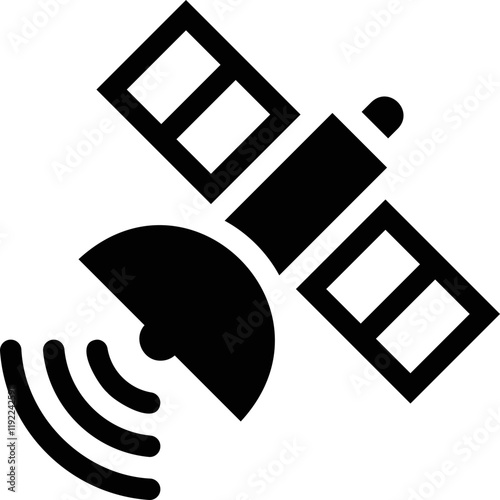Simple vector icon satellite signal