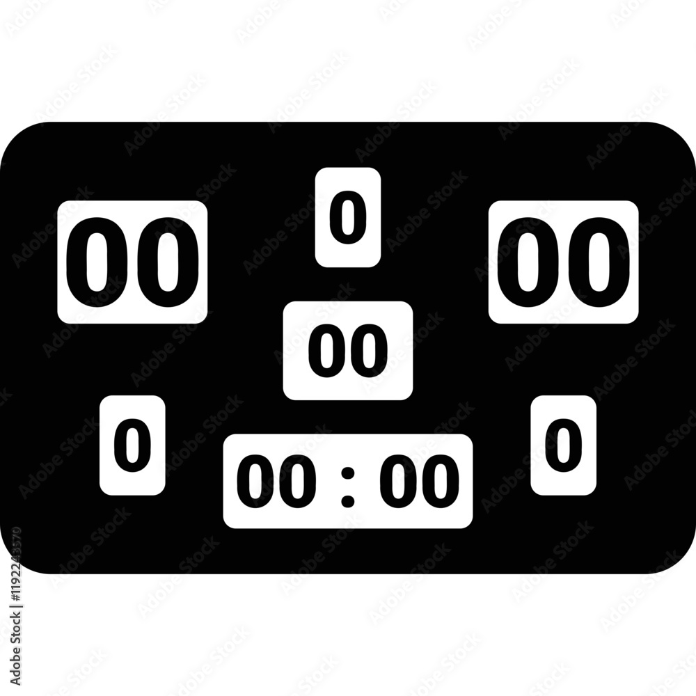 Simple vector icon basketball scoreboard Simple vector icon basketball scoreboard