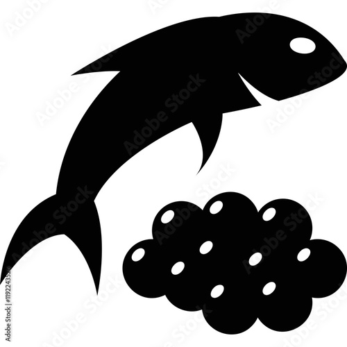 Simple vector icon caviar