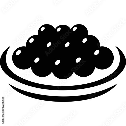 Simple vector icon caviar