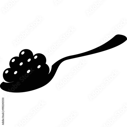 Simple vector icon caviar spoon
