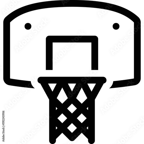 Simple vector icon basketball hoop
