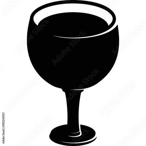 Simple vector icon wine glass