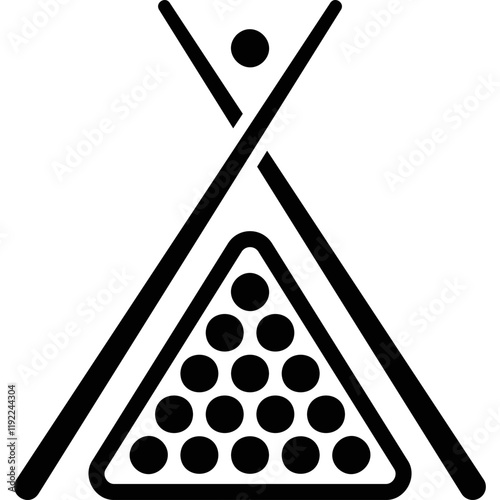 Simple vector icon billiards

