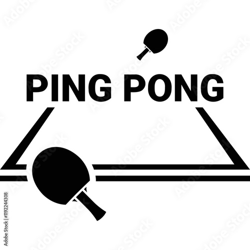 Simple vector icon ping pong
