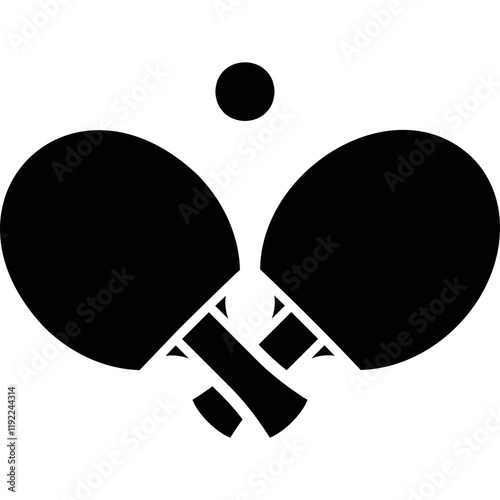 Simple vector icon ping pong