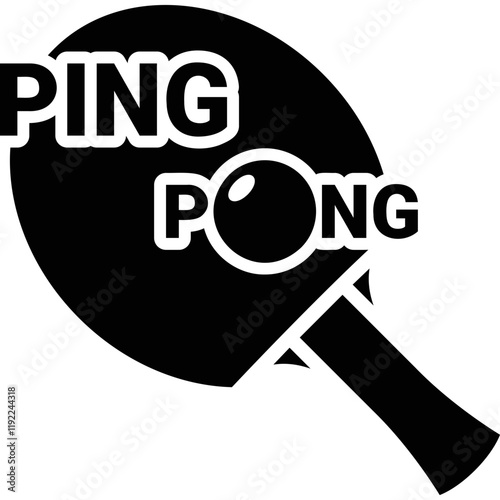Simple vector icon ping pong