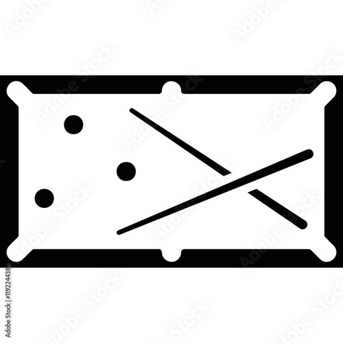 Simple vector icon billiard table