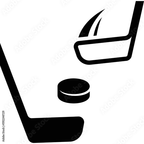 Simple vector icon hockey stick