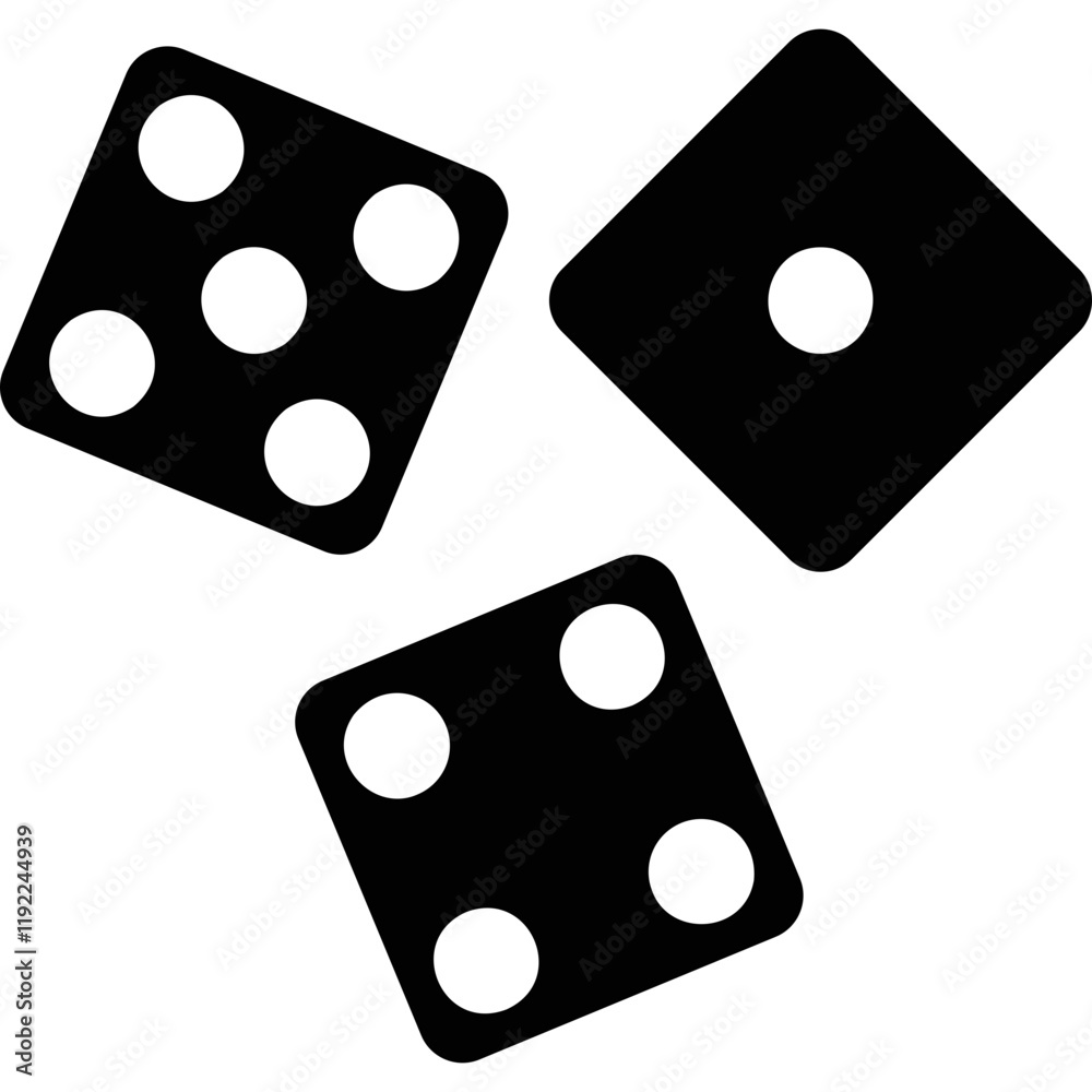 Simple vector icon dice Simple vector icon dice