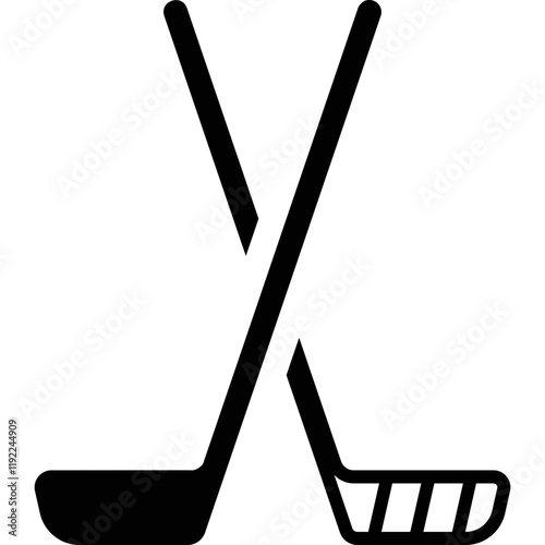 Simple vector icon hockey stick
