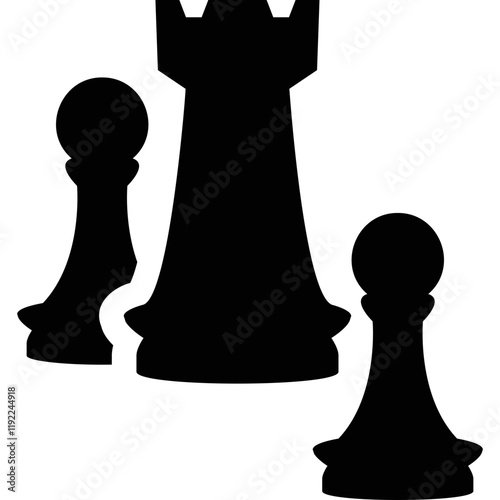 Simple vector icon chess
