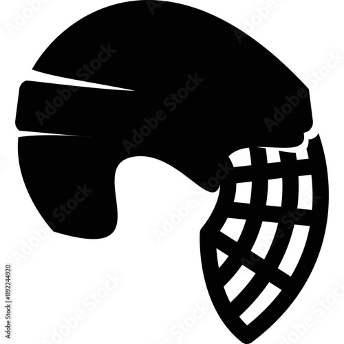 Simple vector icon hockey helmet