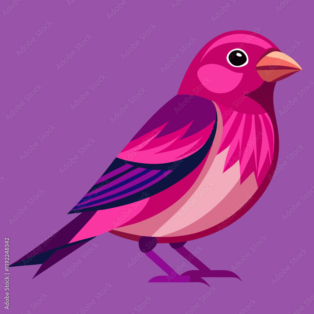 Obraz premium illustration of a purple finch
