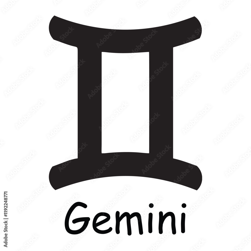 Zodiac signs silhouette vector, mythology zodiac clipart design 
