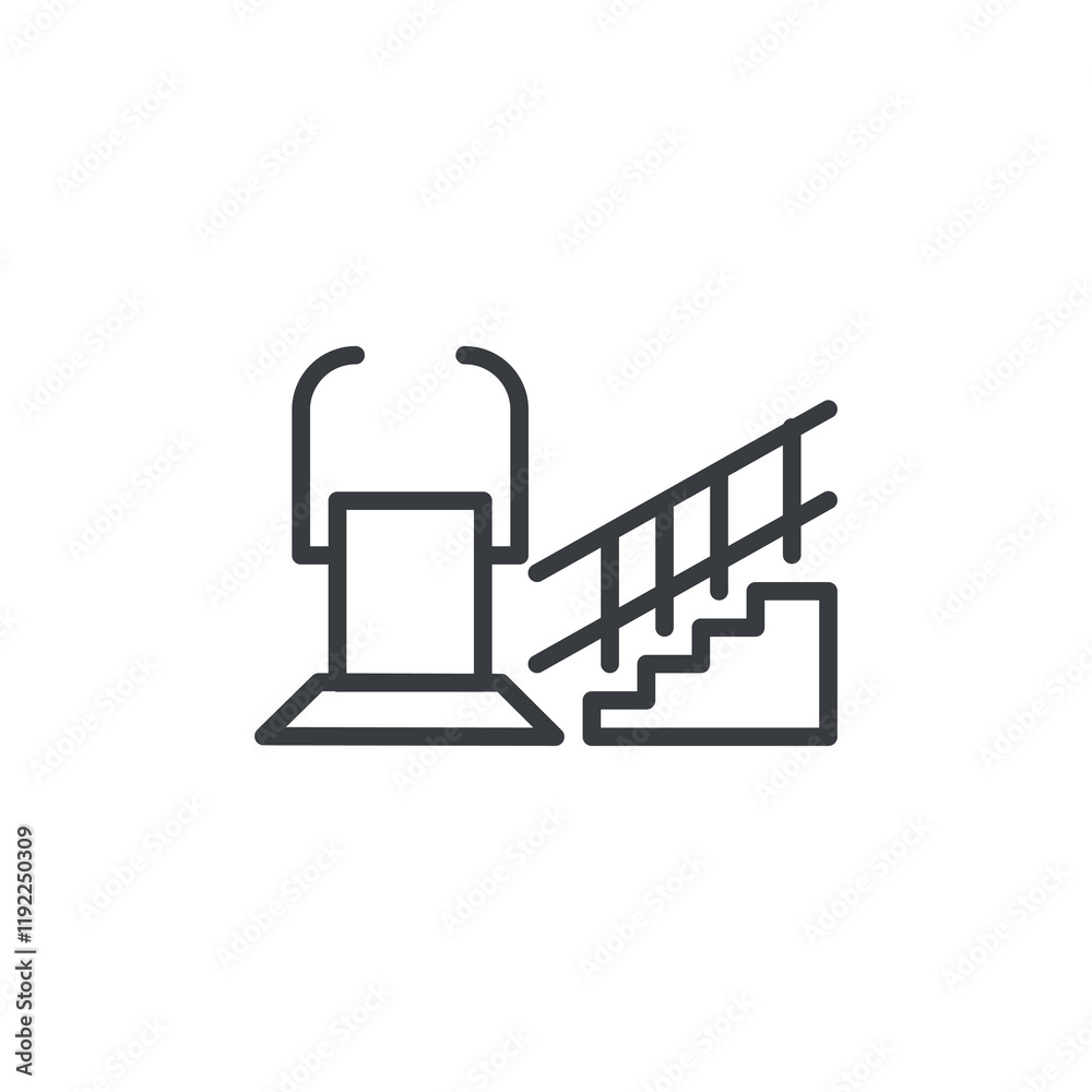 Accessible Elevator line icon Accessible Elevator line icon