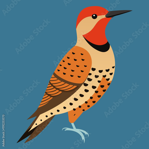 vector art of northern flicker