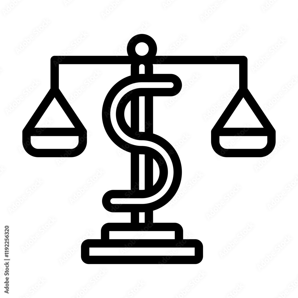 Financial Regulation Vector Line Icon Design Financial Regulation Vector Line Icon Design