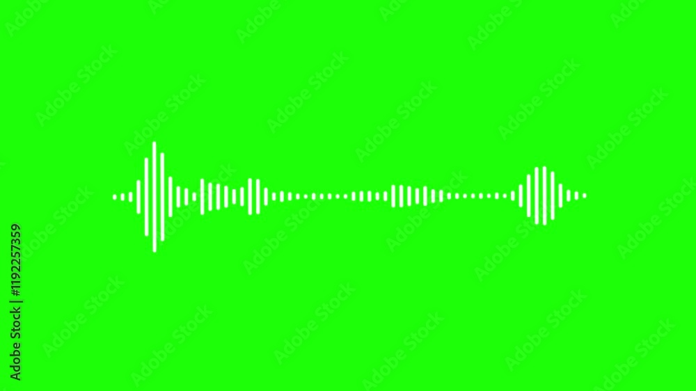 audio spectrum simulation Audio waveform equalizer on green screen, white audio sound visualizer wave spectrum.
sound Wave Animated In Green Background. White audio waveform spectrum animation,
