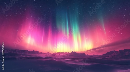 Wallpaper Mural Mystical Interstellar Vista with Colorful Aurora Borealis Lights Torontodigital.ca
