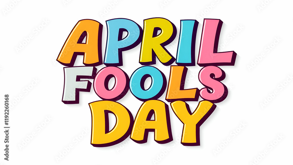 April Fool's Day design with hand drawn decorative lettering, laughing cartoon faces . For greeting cards, 1st April Fool's Day April Fool's Day design with hand drawn decorative lettering, laughing cartoon faces . For greeting cards, 1st April Fool's Day