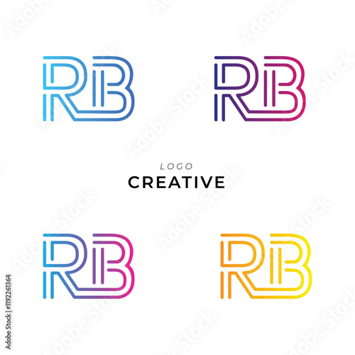 RB Premium Vector latter logo design. Creative Logo. Vector Illustration logo. letters Logo. Creative Logo. Minimal feminine monogram and logo. Elegant leaves. Modern design.