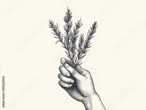 hand holding wheat