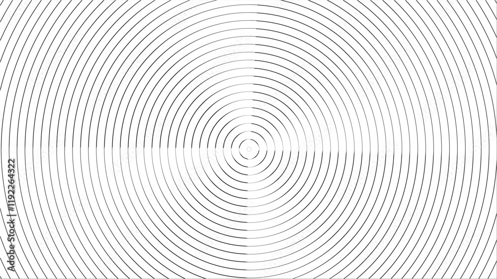 Pattern of concentric circular lines forming an abstract symmetrical design that conveys a sense of optical art and visual harmony. Ideal for backgrounds, design concepts, or optical illusions. Pattern of concentric circular lines forming an abstract symmetrical design that conveys a sense of optical art and visual harmony. Ideal for backgrounds, design concepts, or optical illusions.