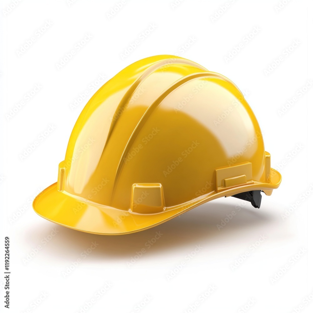 Fototapeta premium Yellow hard hat isolated on white background.