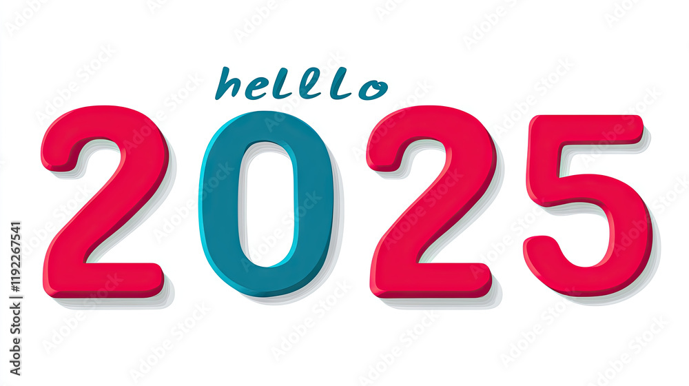 2025 Font Design, with handwritten fonts as the main theme, integrating the letters 2025 Font Design, with handwritten fonts as the main theme, integrating the letters